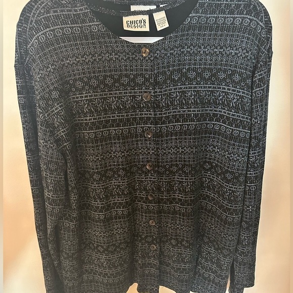 Chico’s design slinky acetate glitter sparkly cardigan and tank set size L - Picture 2 of 8